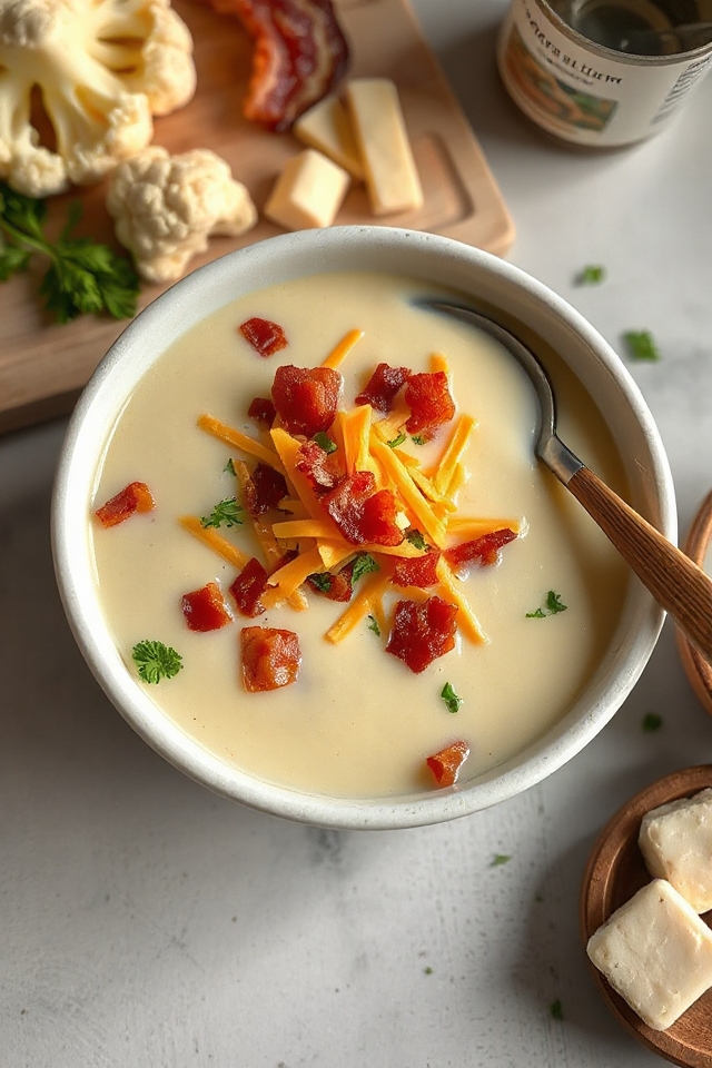 cauliflower bacon soup recipe