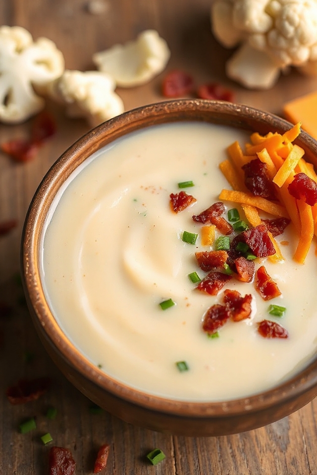 cauliflower bacon soup recipe