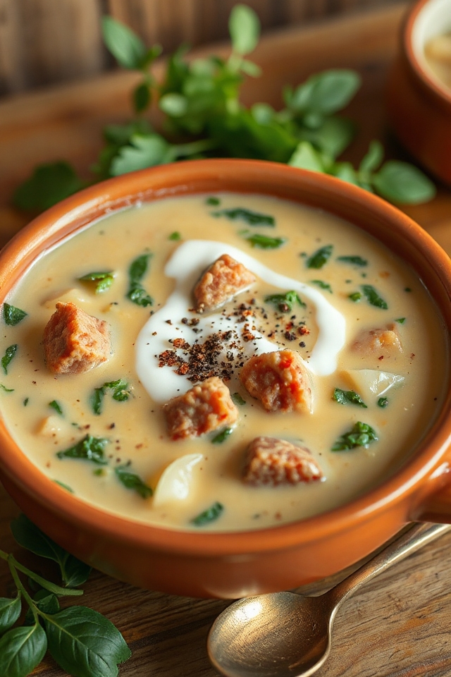 creamy italian sausage soup