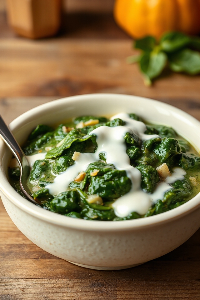 creamy spinach side dish