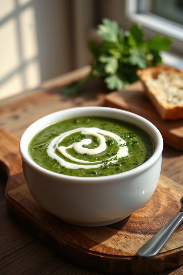 creamy spinach soup recipe