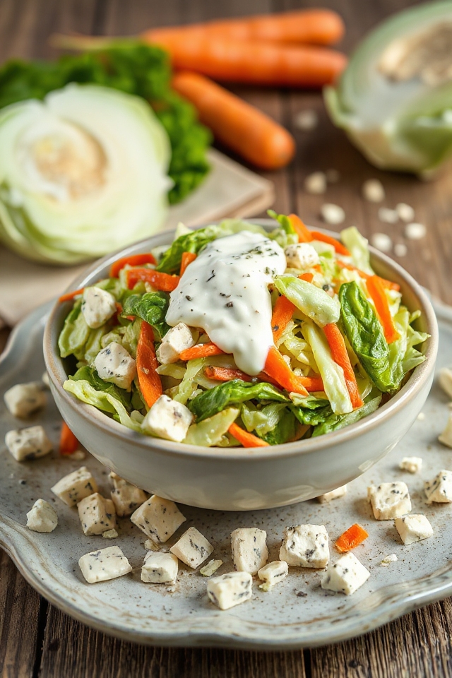 low carb blue cheese coleslaw