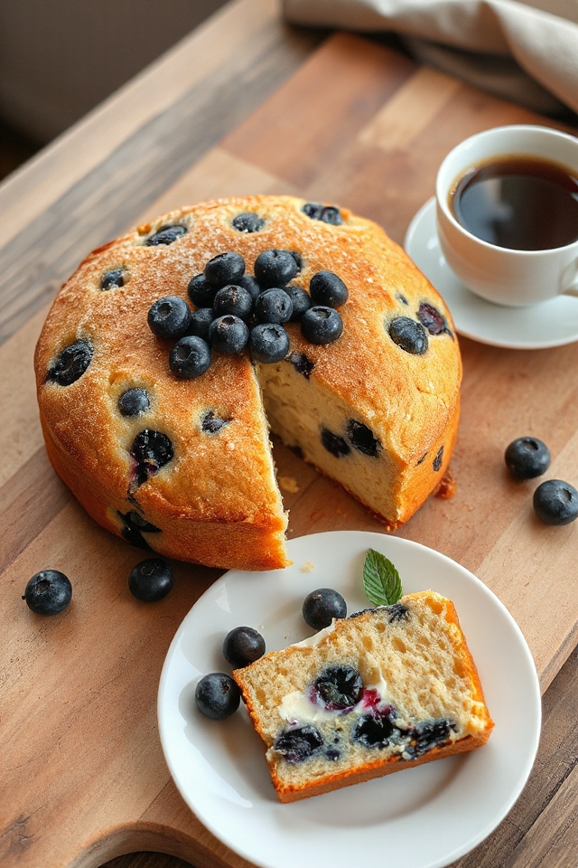 low carb blueberry cake