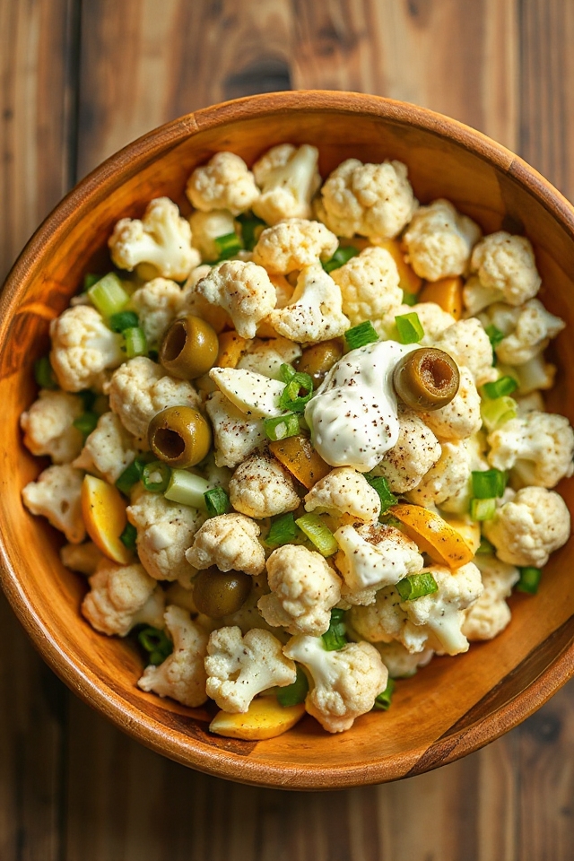 low carb cauliflower salad