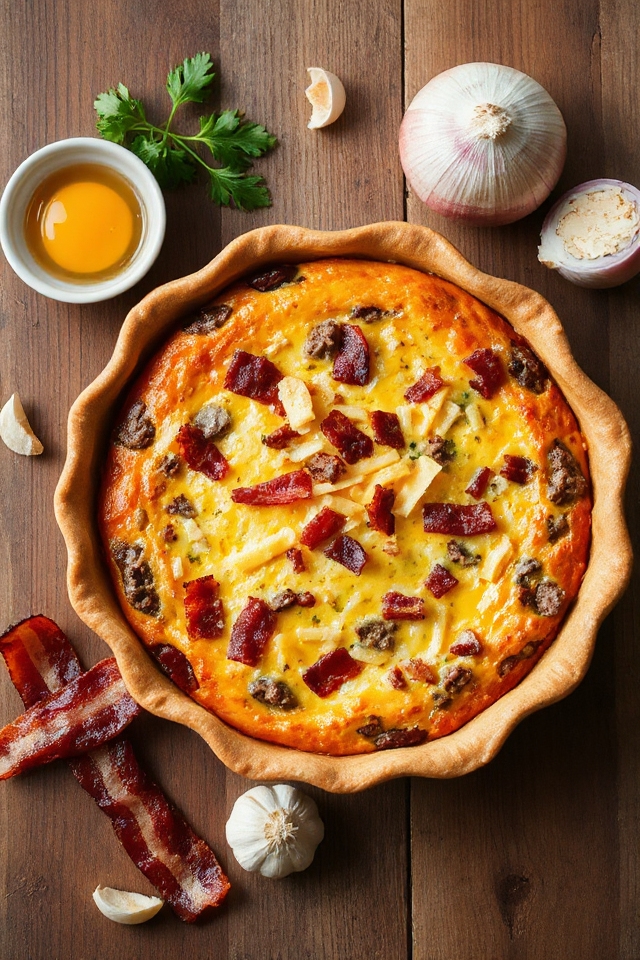 low carb cheeseburger quiche