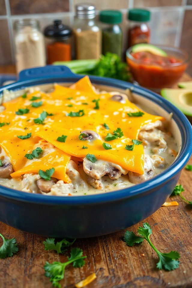 low carb chicken enchilada casserole