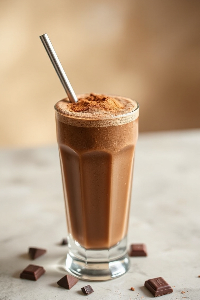 low carb chocolate milkshake