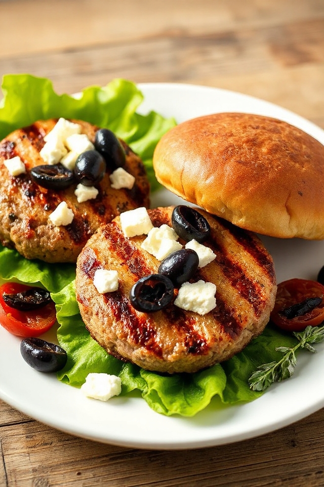 low carb greek burgers recipe