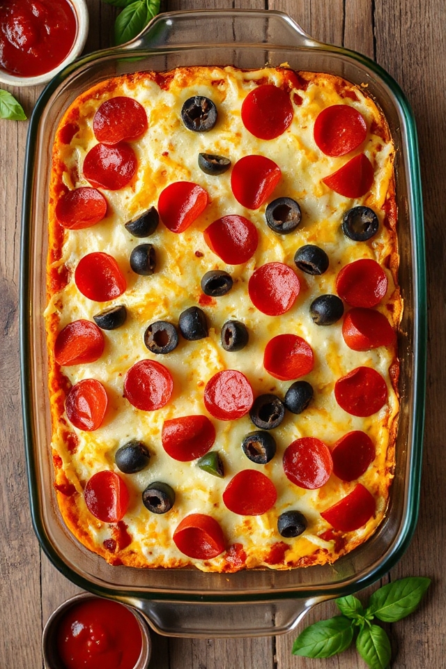 low carb pizza casserole