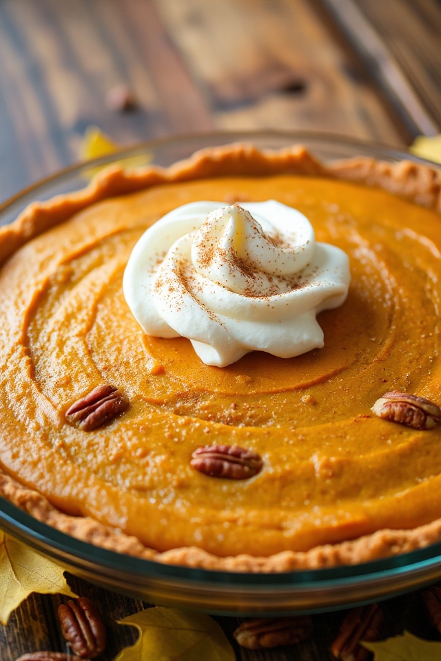 low carb praline pumpkin pie