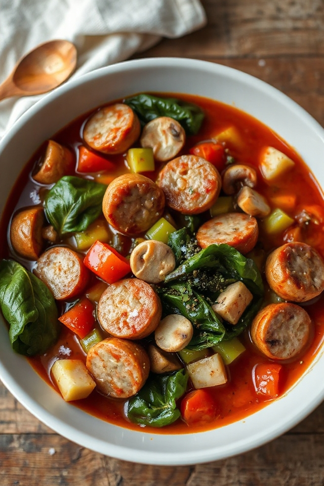 low carb sausage stew