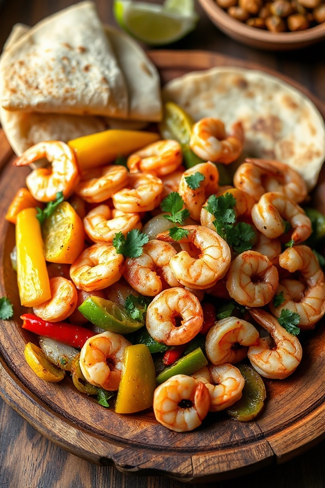 low carb shrimp fajitas
