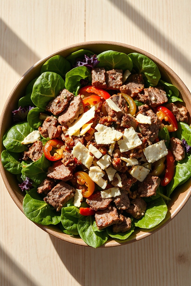 low carb steak salad