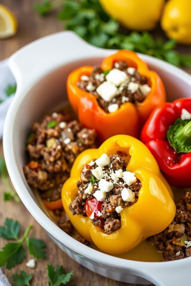 mediterranean stuffed bell peppers