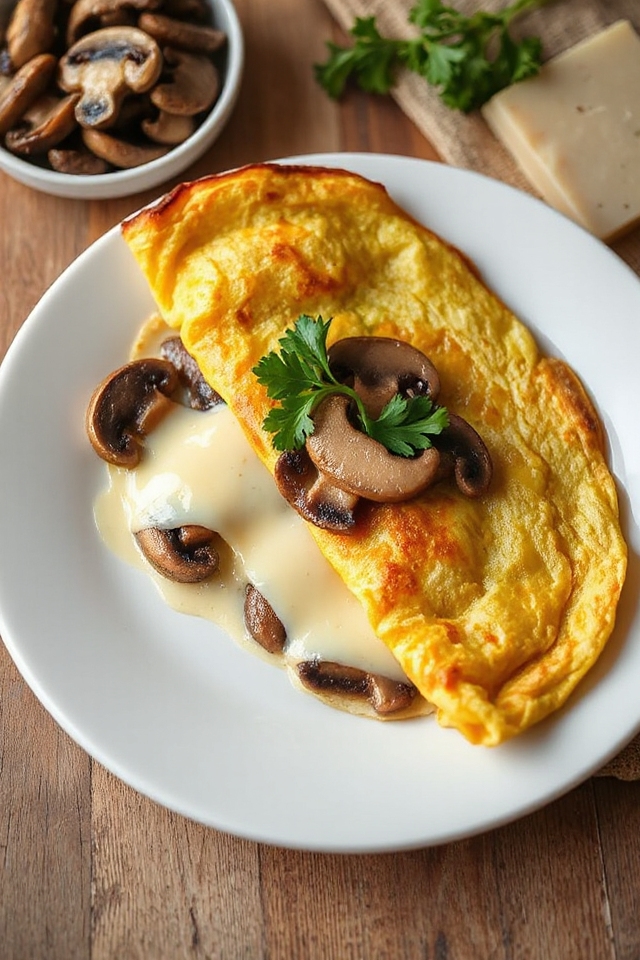 mushroom swiss omelet recipe