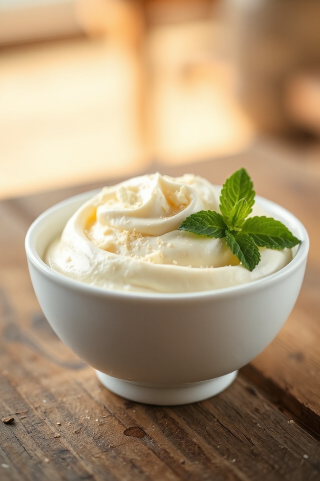whipped cream white chocolate mousse